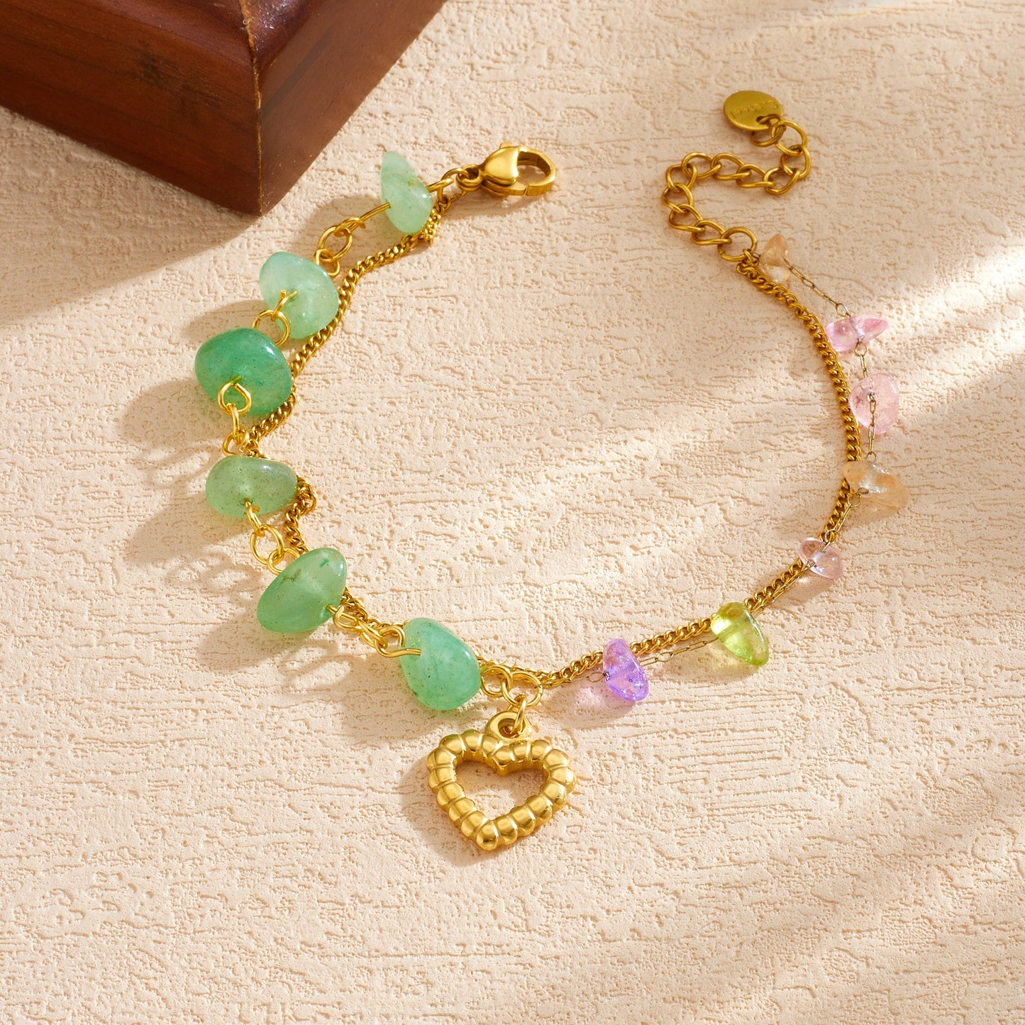 Women's Steel Colorful Gravel Simple Design Fresh Bracelets