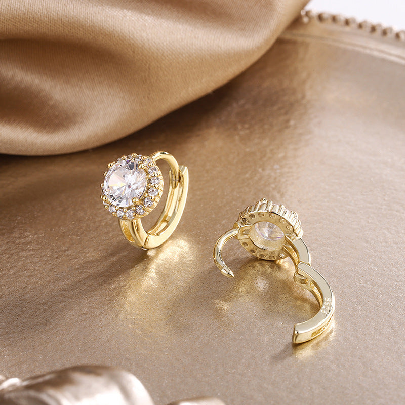 Rhinestone Zircon Affordable Luxury Fashion High-grade Simple Niche Stud Earrings