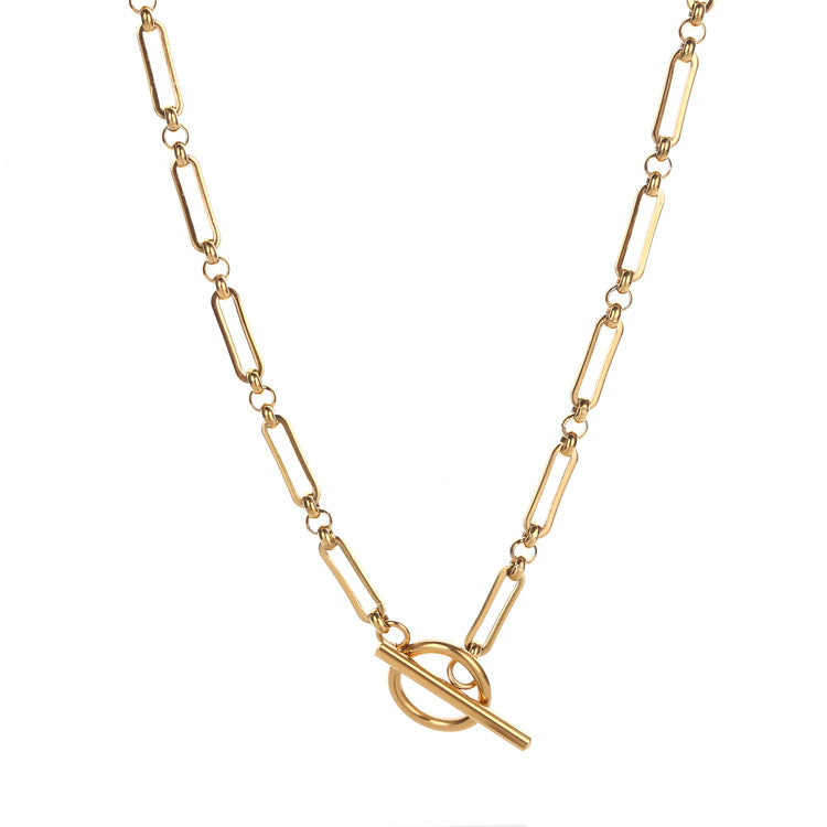Fashion Waterproof Hard-wearing Metal Stainless Steel Handmade Chain Jewelry Set