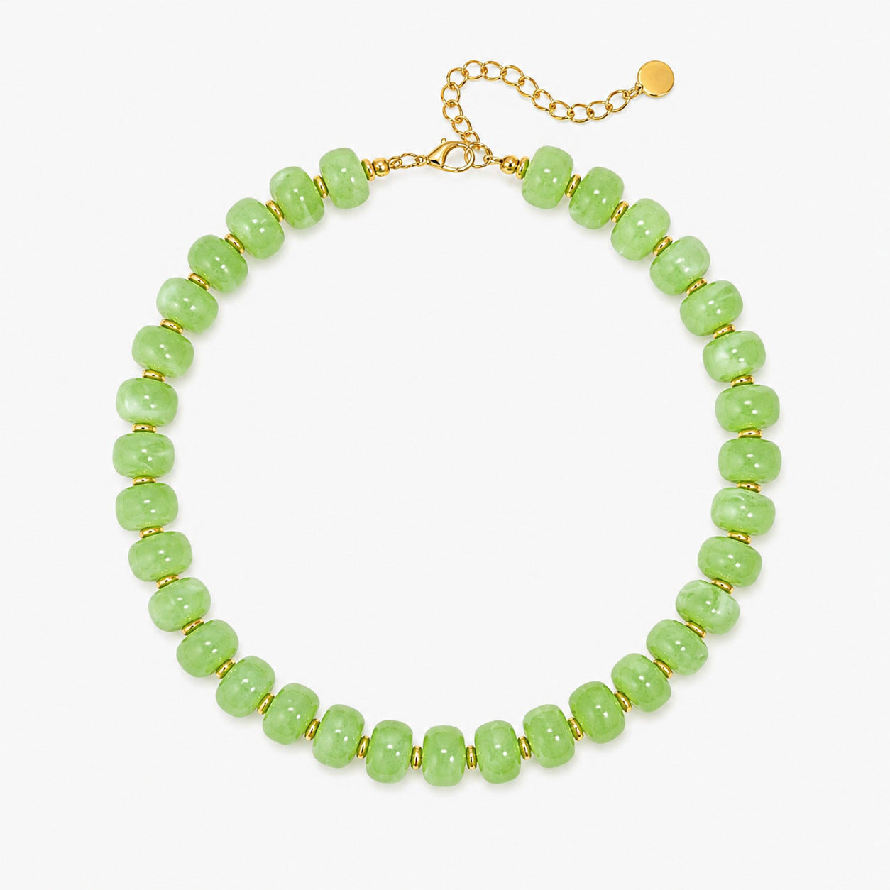 Resin Colorful Acrylic Jelly Clavicle Chain Bohemian Love Barrel Necklaces