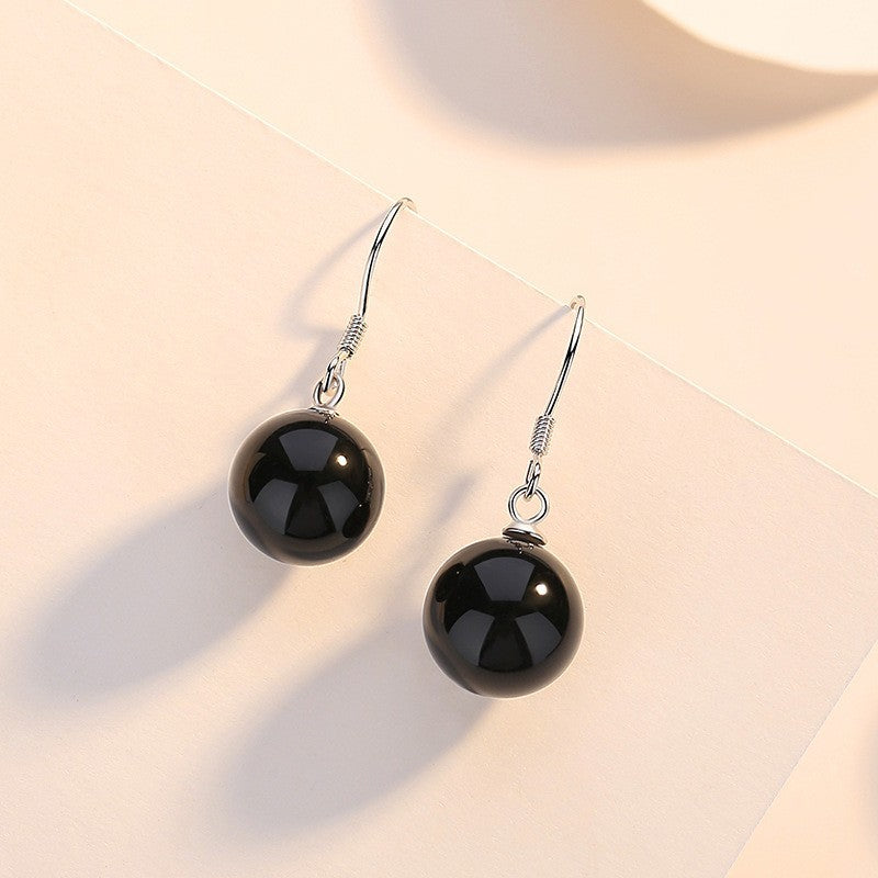 Women's Korean Style Sterling Sier Agate Trendy Ear Hook