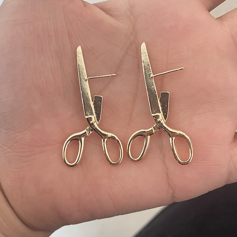 Fashion Retro Scissors Female Creative Personality Earrings