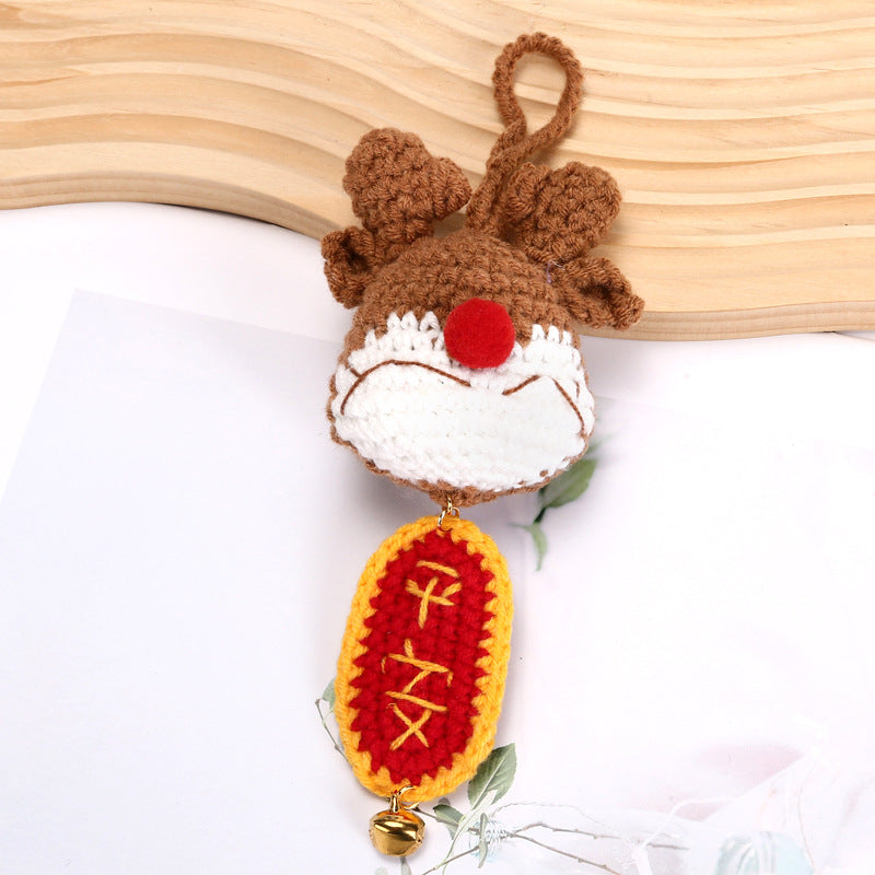 Finished Crocheted Deer Bag Cute Animal Hanging Ornaments