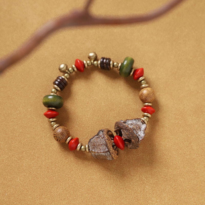 Women's & Men's Chinese Natural Plant Seed Fruit Bodhi Retro Bracelet