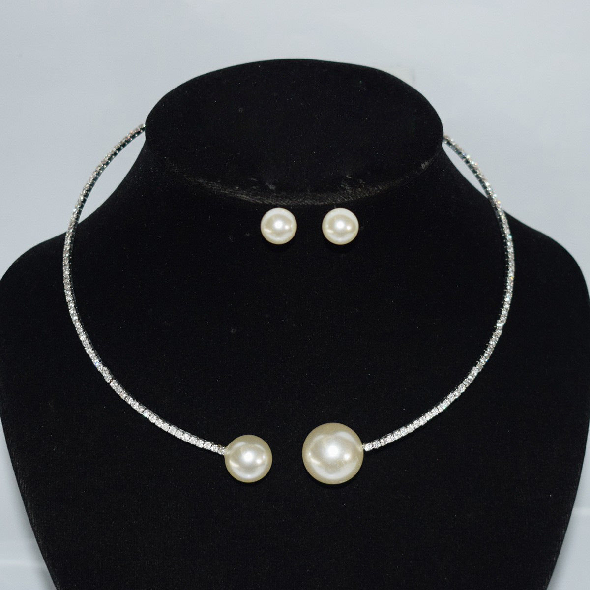 Women's Single Row Gold Sier Plated Short Collar