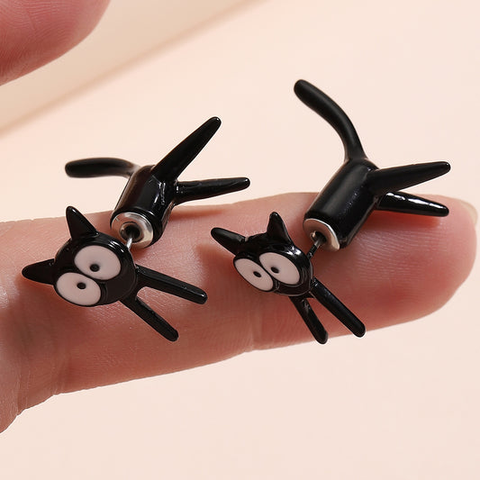 Cute Kitty Animal Simple Creative Detachable Earrings