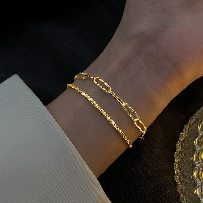 Cold Affordable Luxury Style Shiny Zircon Bracelets