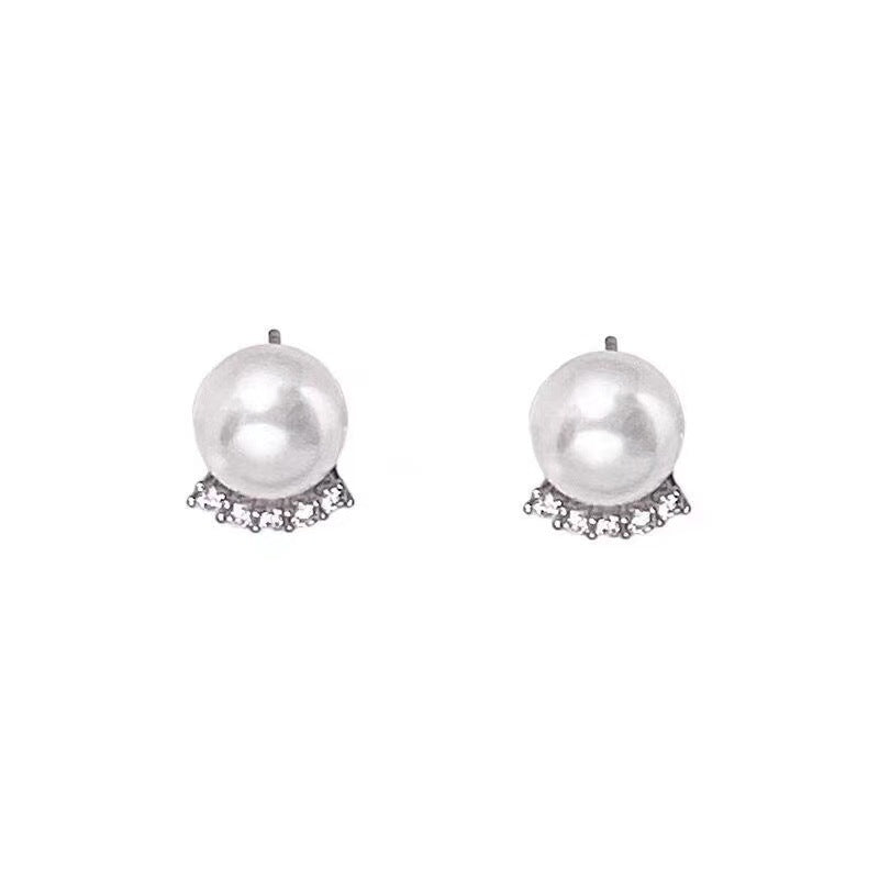 French Entry Lux Elegant High-grade Diamond Pearl Rings