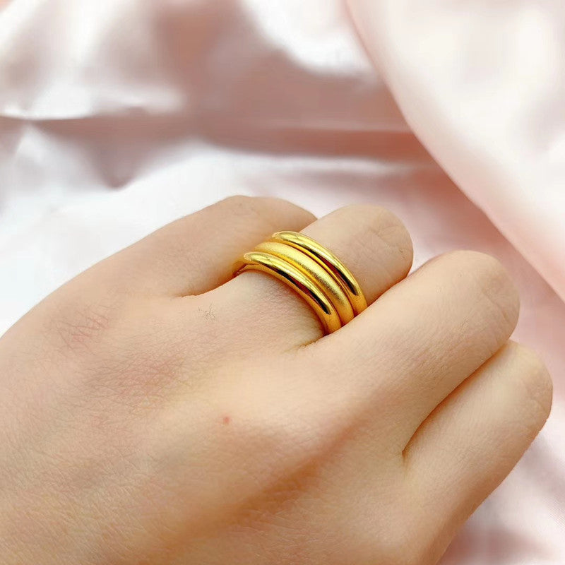 Stall Inheritance Ancient Style Gold Plated Rings