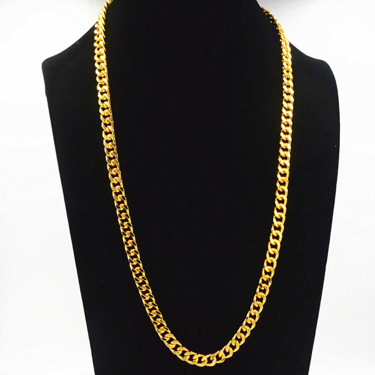 Men's Jewelry Fashion Gold Plated Side Necklaces