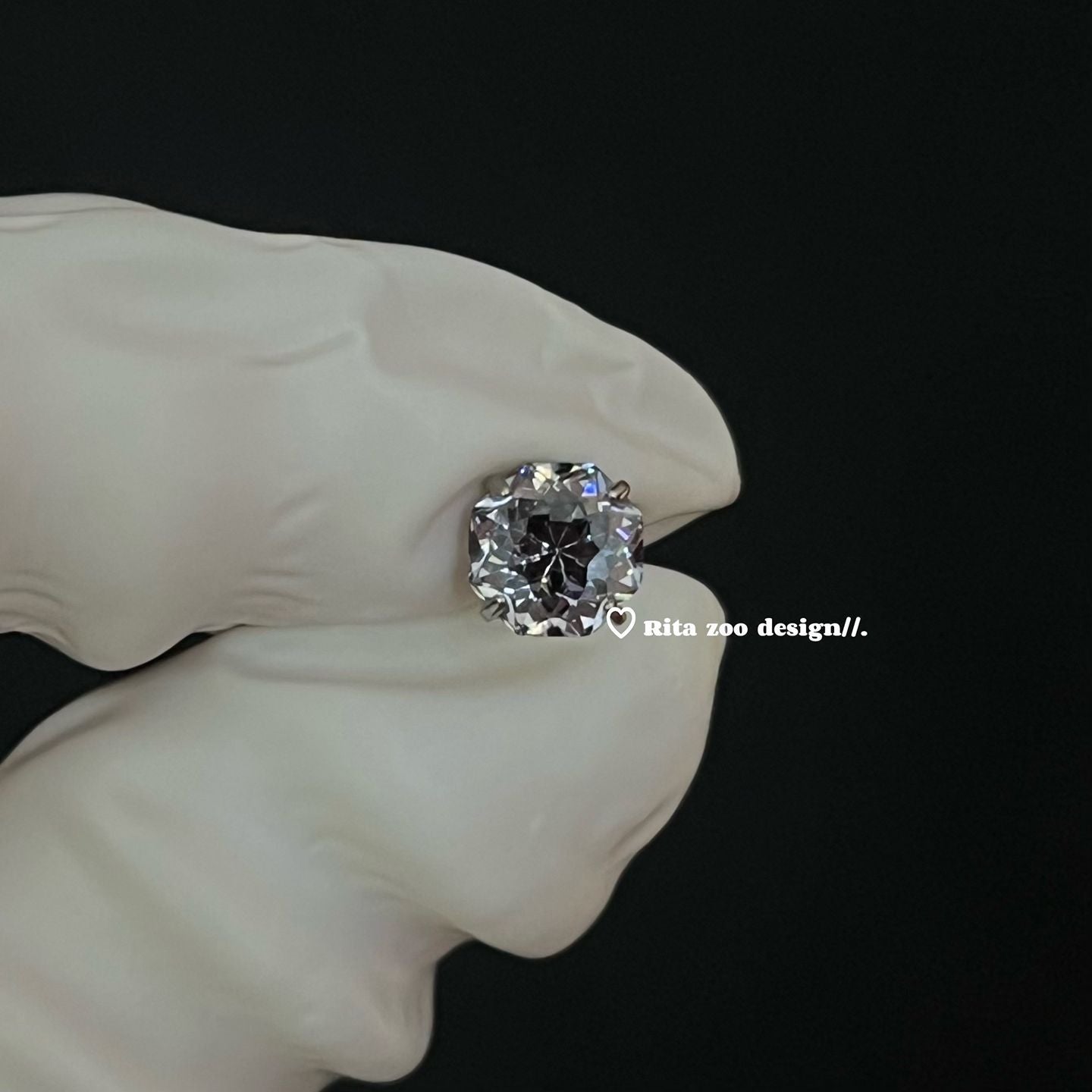 Stunning Ombre Bridal Flash Zircon Titanium Steel Ear Bone Minority Stud Earrings