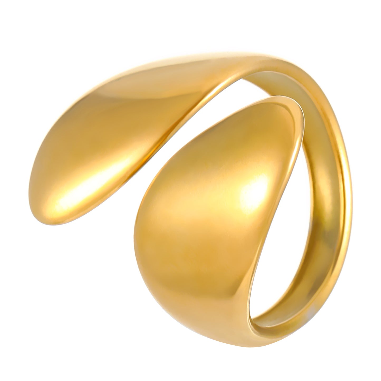 Women's Dripping Open Fashionable Gold-plated Irregular Stainless Rings