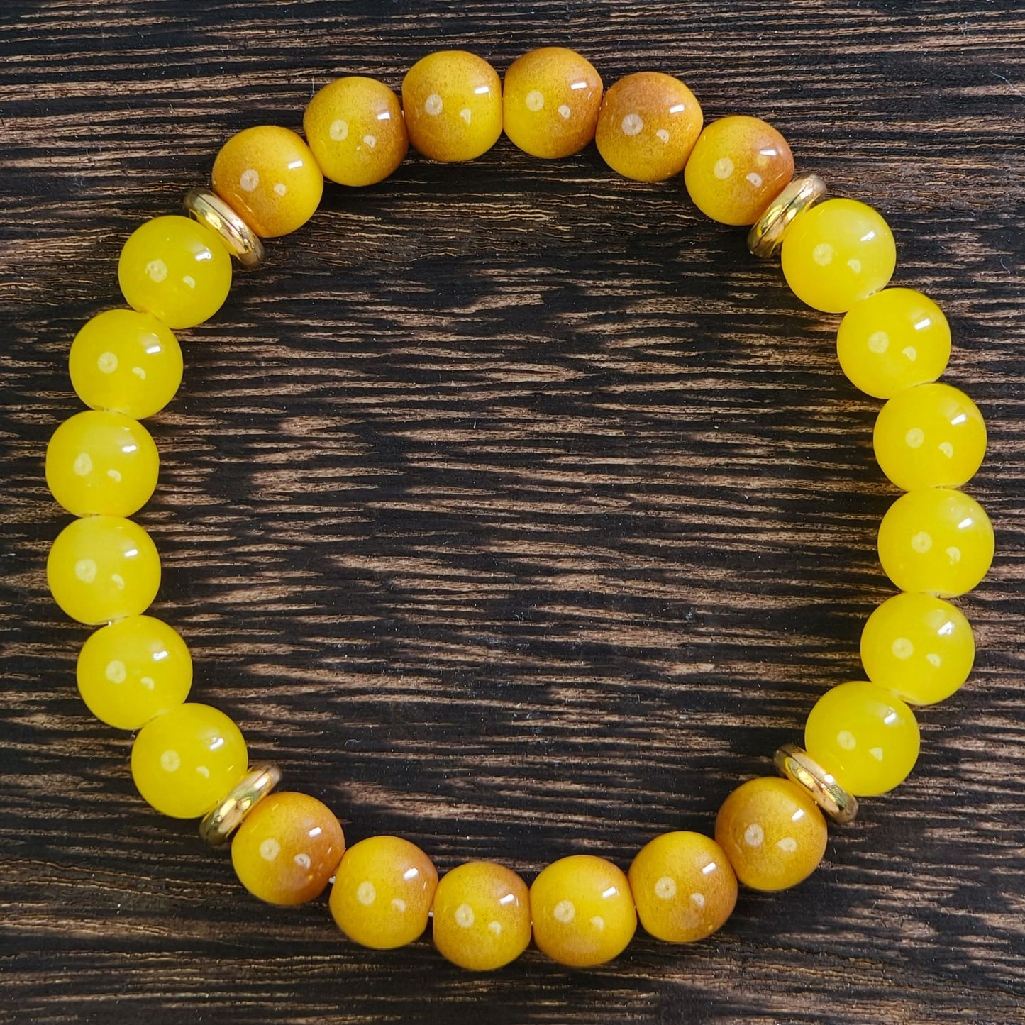Xi Imitation Tigereye Amethyst Green Citrine Bracelet