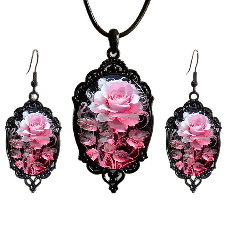 Fashion Elegant Glass Suite Romantic Gift Jewelry Set