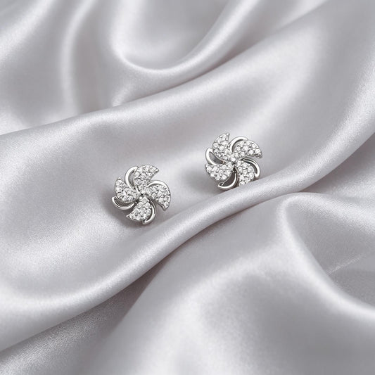 Women's Sterling Sier Rotatable Little Windmill For Trendy Exquisite Niche Rings