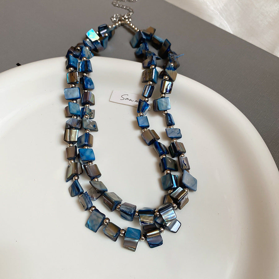 Irregular Double Shell Vintage Bohemian Personality Fashion Niche Necklace