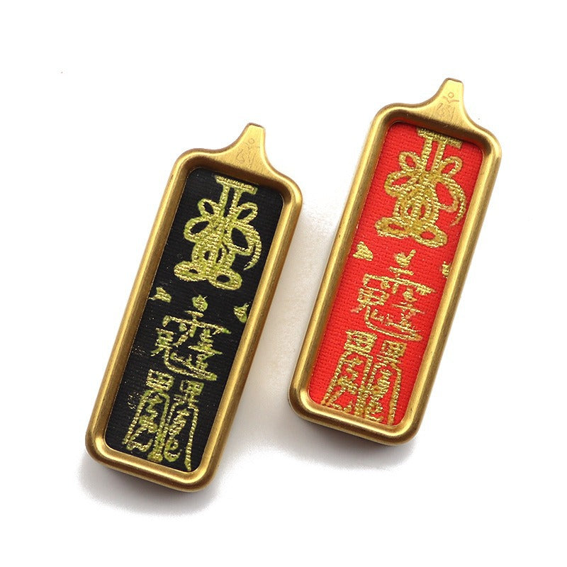 Mini Titanium Steel Hand Painted Golden Outline Small Necklaces