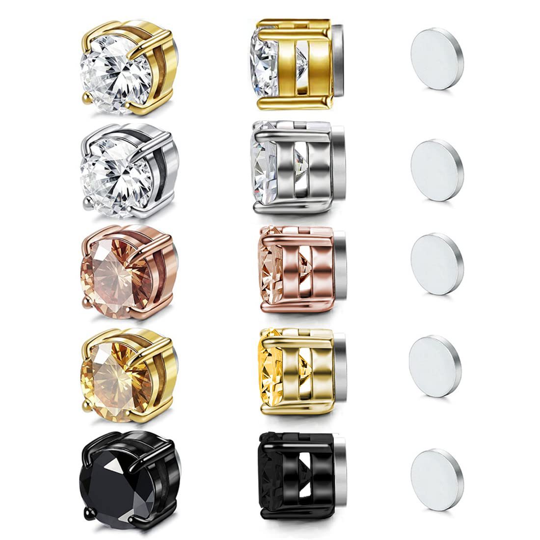 Women's & Men's Magnetic For Flashing Fashion Popular Magnet Ear Simple Stud Earrings