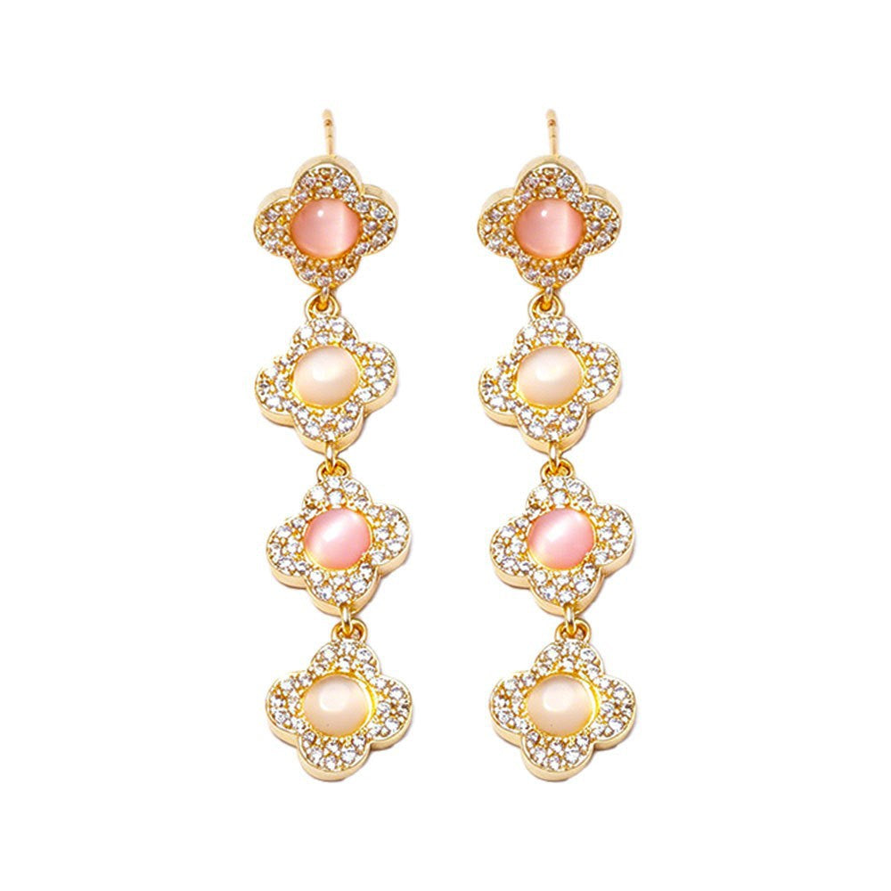 Women's Clover Light Luxury Exquisite High-grade Retro Fashion Jewelry Set