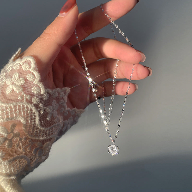 Women's Zircon For Simple Light Luxury Niche Design Clavicle Necklace