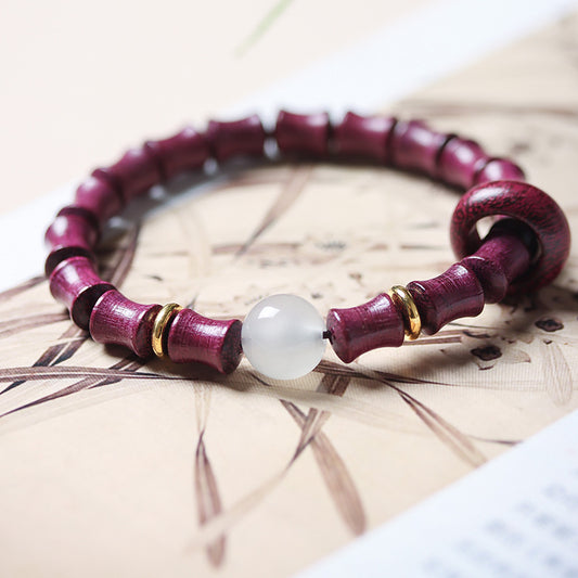 Women's & Men's Blackwood Bamboo Beads Wooden Cultural Artifact Bracelets