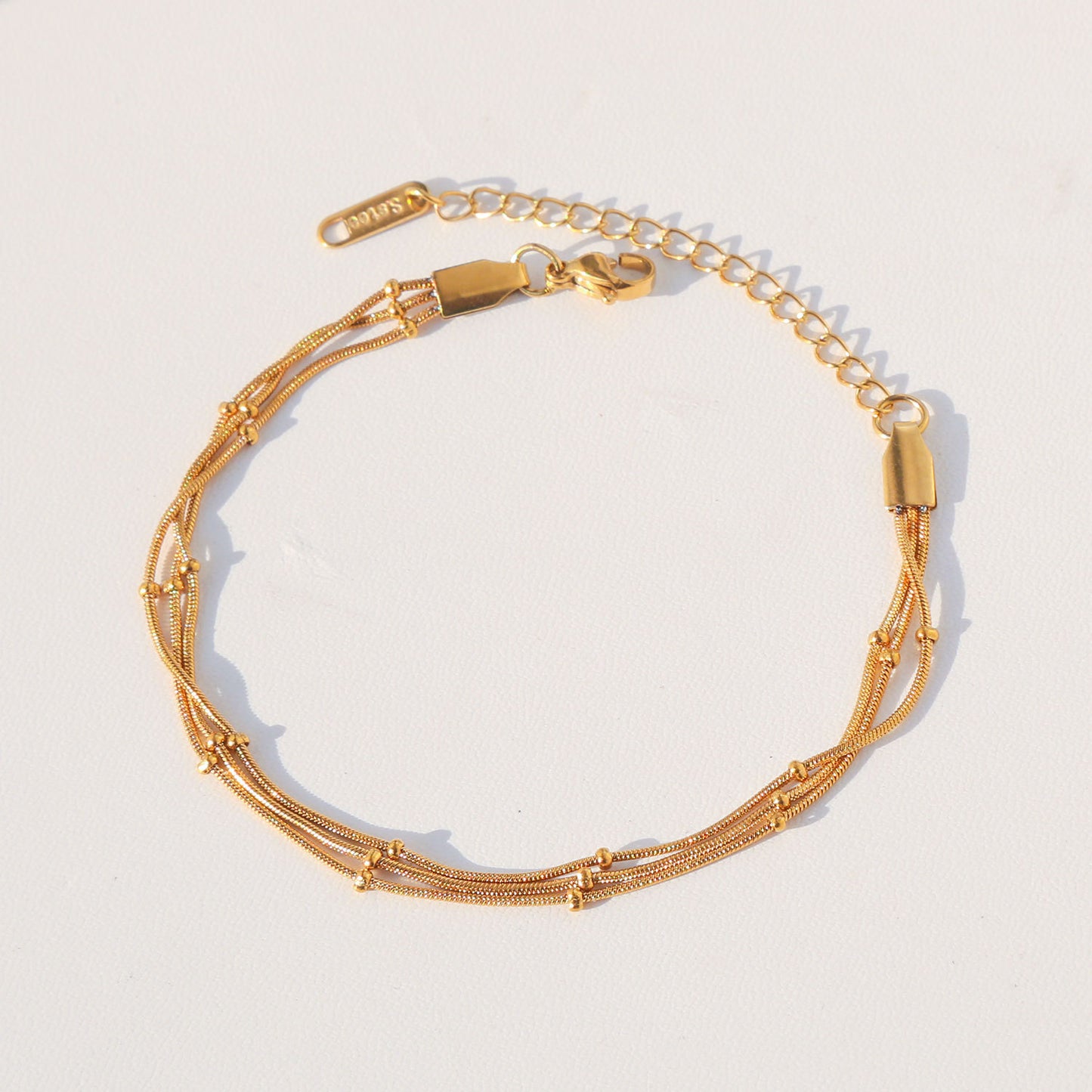 Fashion Personalized Stainless Steel Chain Button Bracelets