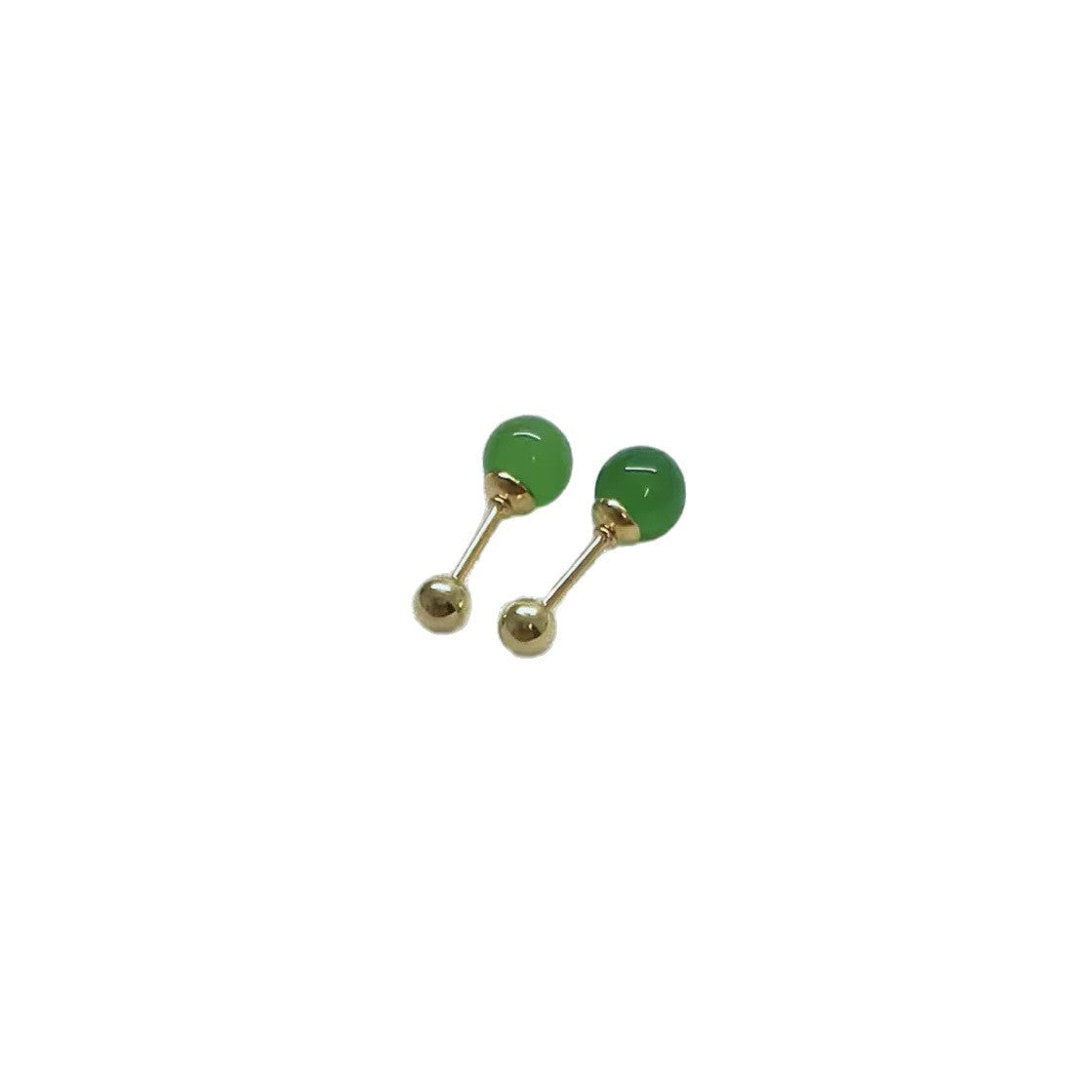 Agate Ear Female Korean Style Ball Round Cake Light Luxury Rings