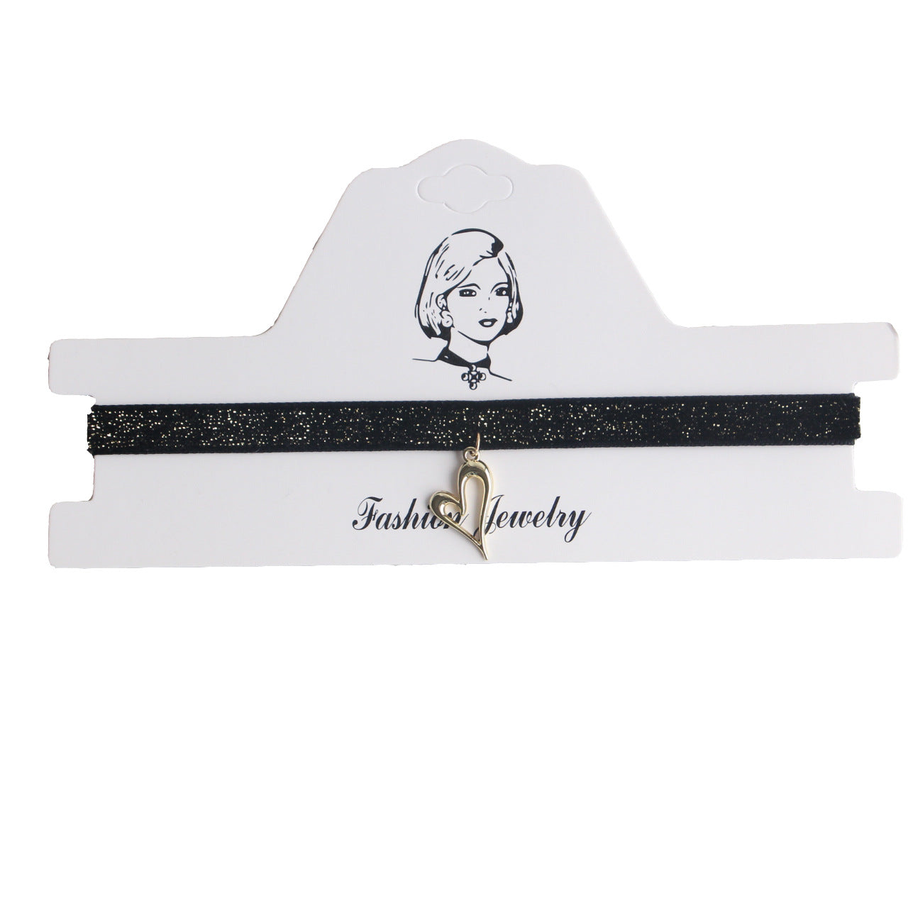 Black Ribbon Neck Band Pure Lace Clavicle Collar