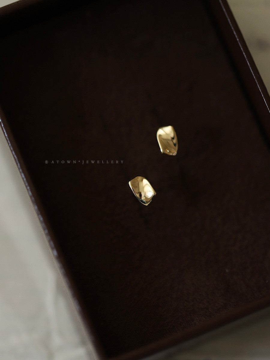 Sier Plated Rectangular Graceful Geometric Design Ear Earrings