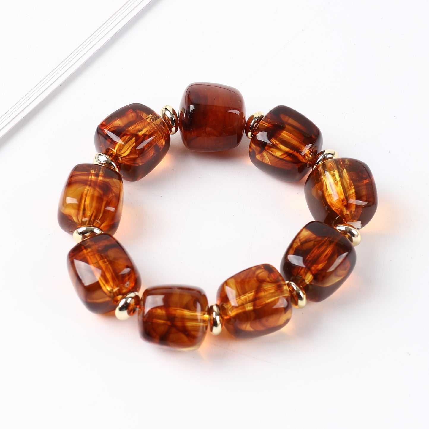 Style Female Niche Acrylic Geometric Solid Bracelet