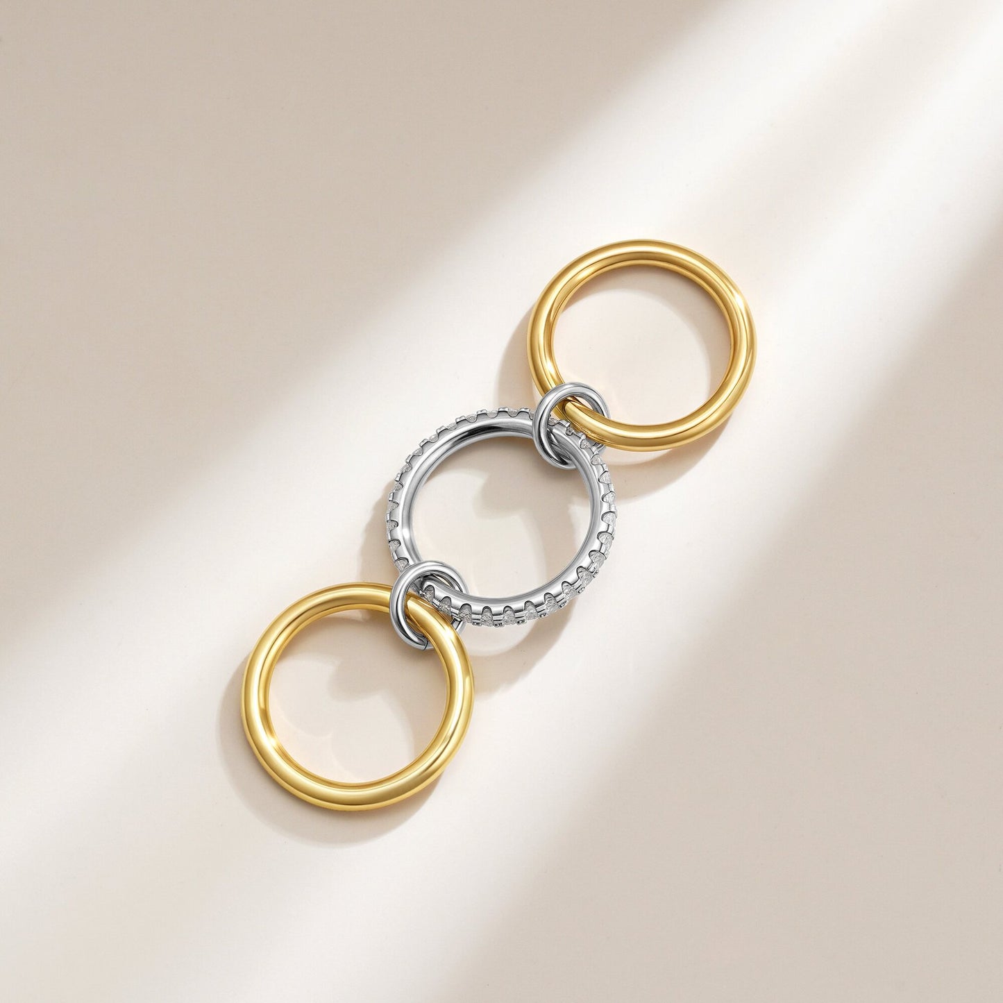 Gold Color Matching Zircon Versatile Creative Rings