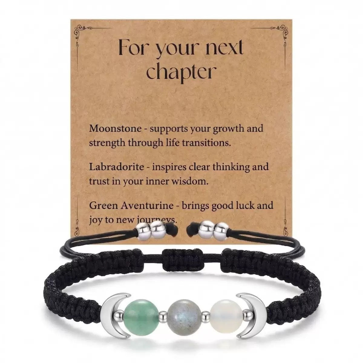 Natural Stone Obsidian Opal Beaded Cycle Encourage Elastic String Glitter Bracelet