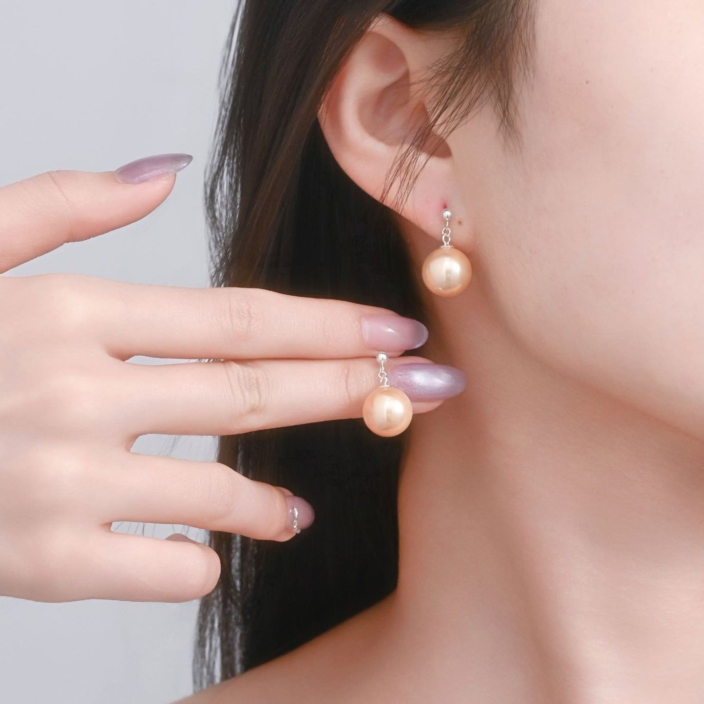 Sterling Sier Bead Female Style Design High Sense Unique Stud Earrings