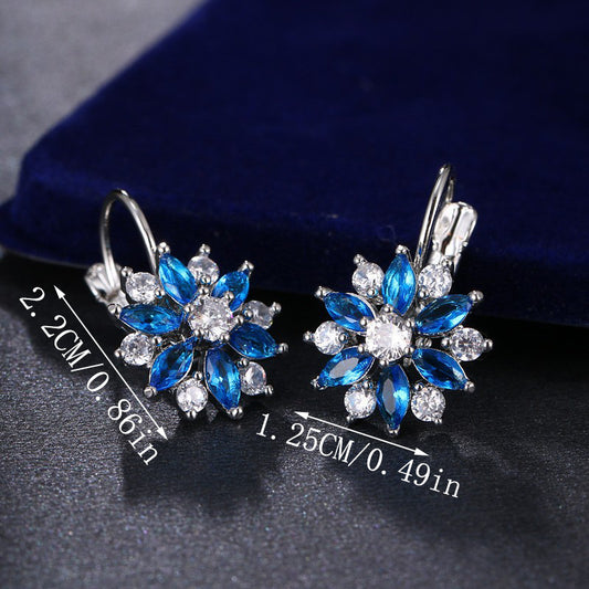 Women's Sunflower Ear Clip Copper Studded With Earrings