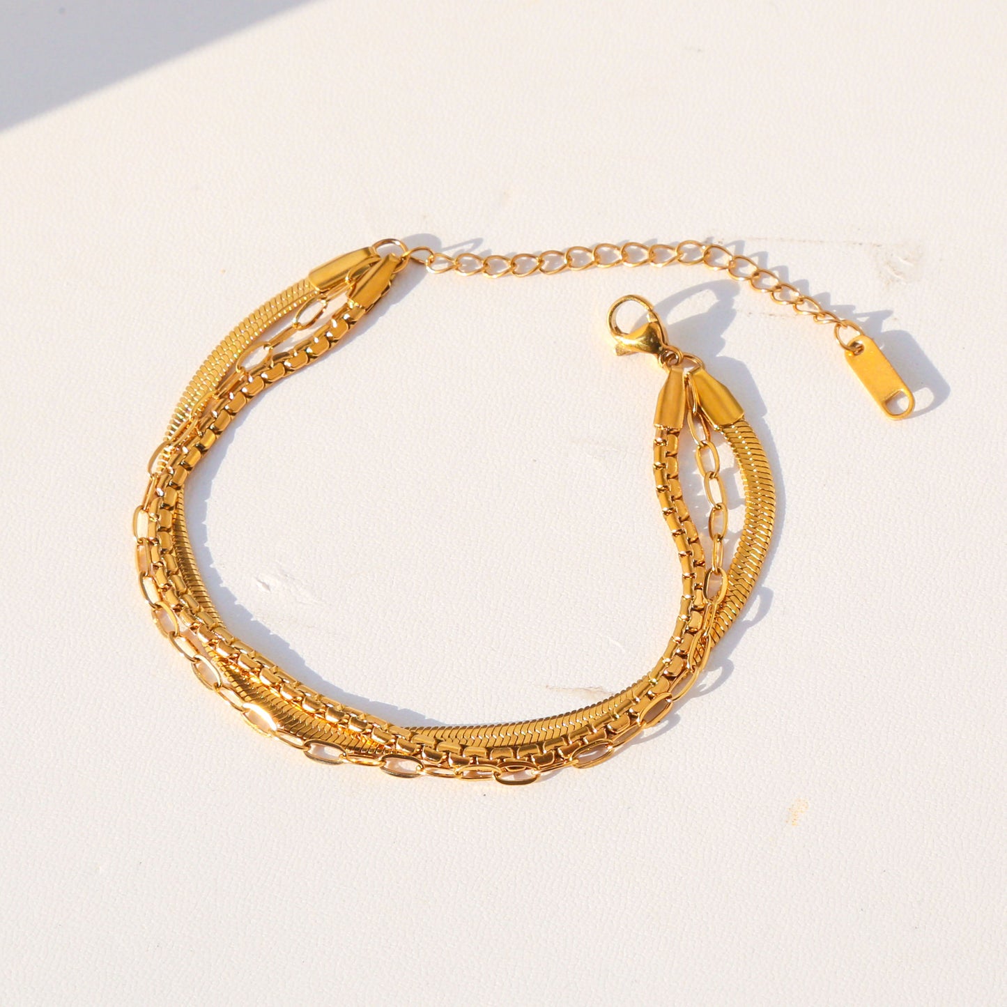 Fashion Personalized Stainless Steel Chain Button Bracelets