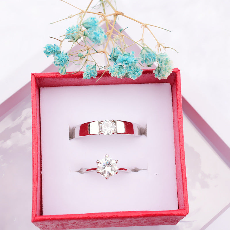 Simple Advanced Imitation Diamond Plated Not Easy To Fade Ring