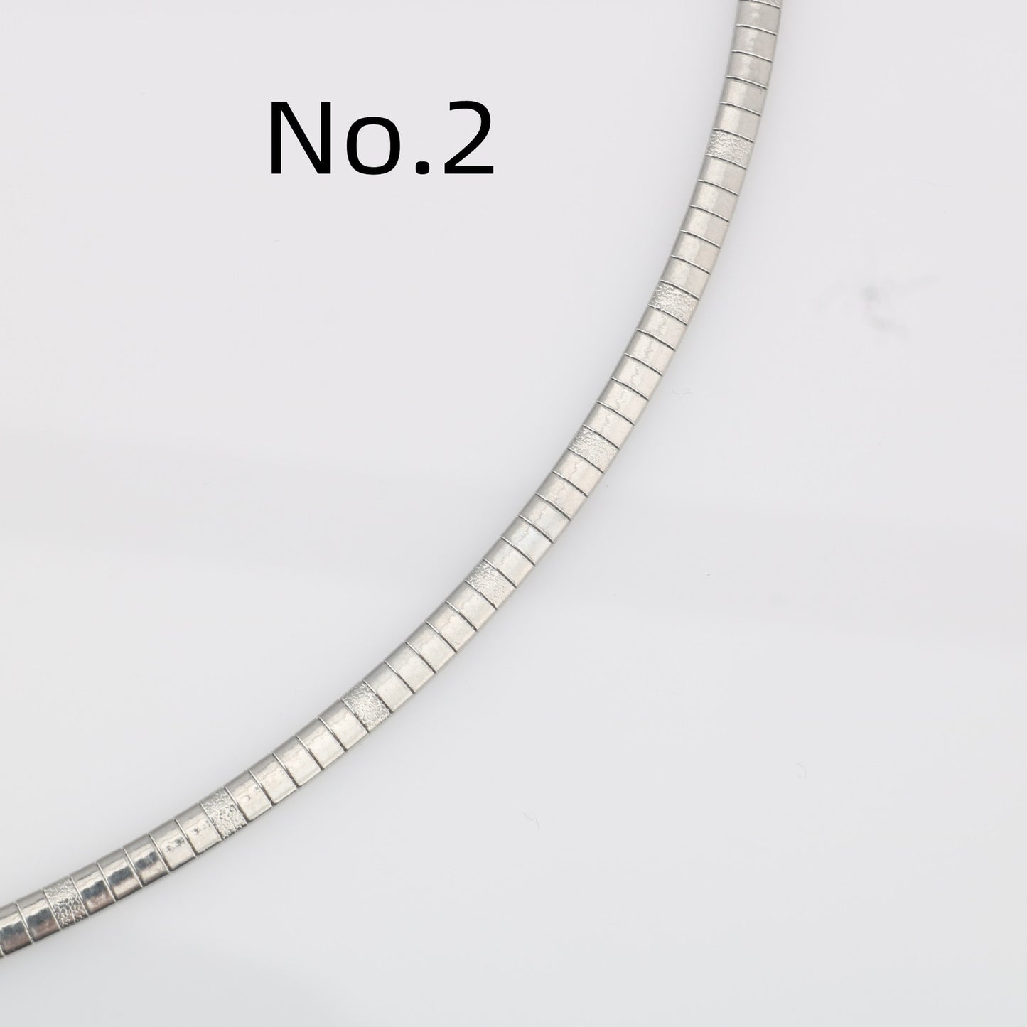 Women's Stainless Steel Embossed Titanium Flat Snake Necklaces
