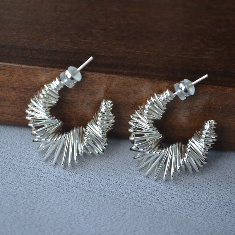 Metal Letter Hollow Personality Design Affordable Luxury Fashion Stud Earrings