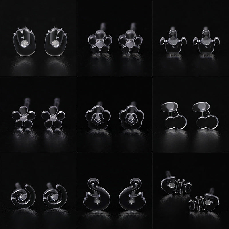 Resin Ear Stick Personality Simple Plastic Auricular Needle Raise Stud Earrings