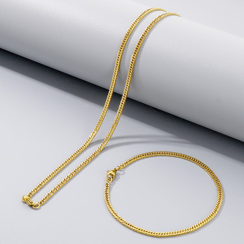 Trendy Cool Cuban Link Chain Titanium Necklaces