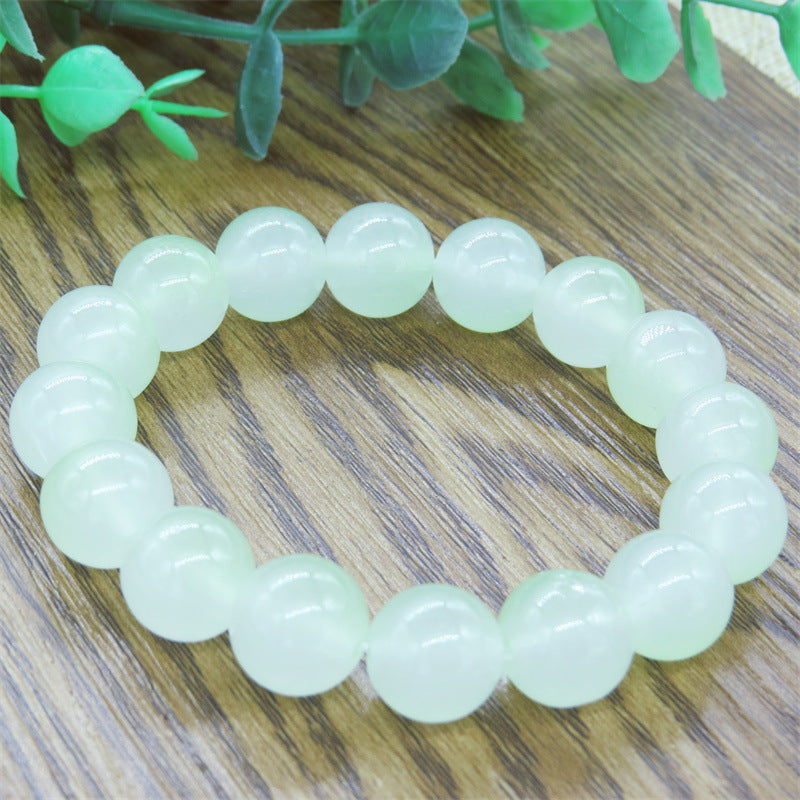 Transparent Pink White Jade Pliable Temperament Bracelets