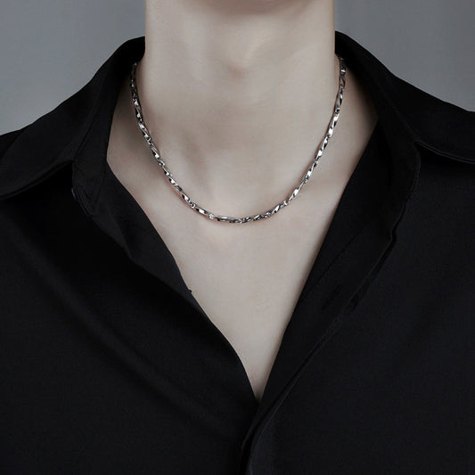 Men's Titanium Steel Personalized Light Luxury Minority Clavicle Necklaces