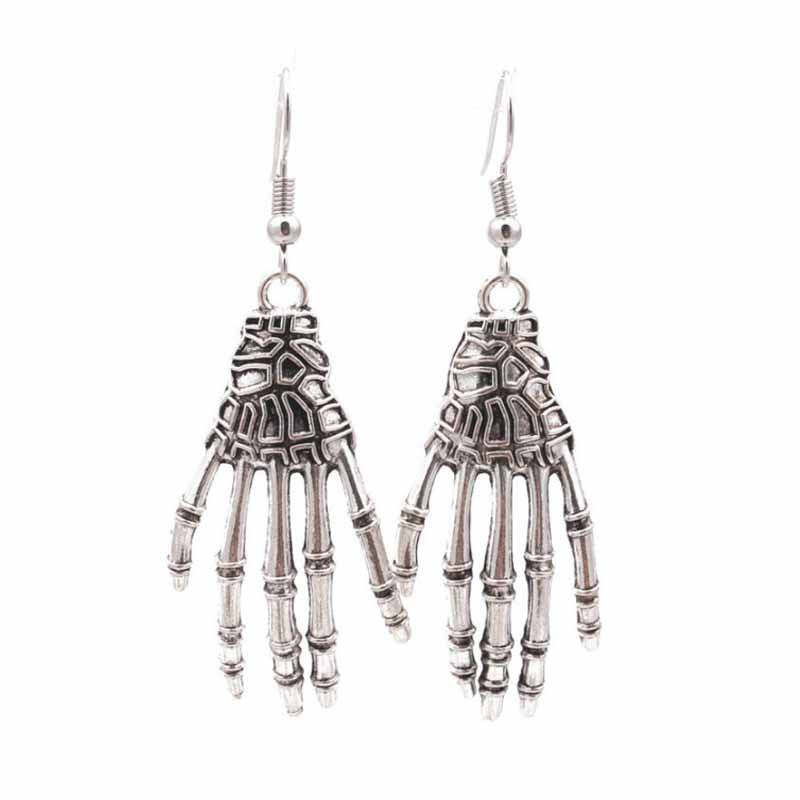 Bohemian Vintage Sun Moon Moonstone Asymmetric Alloy Earrings