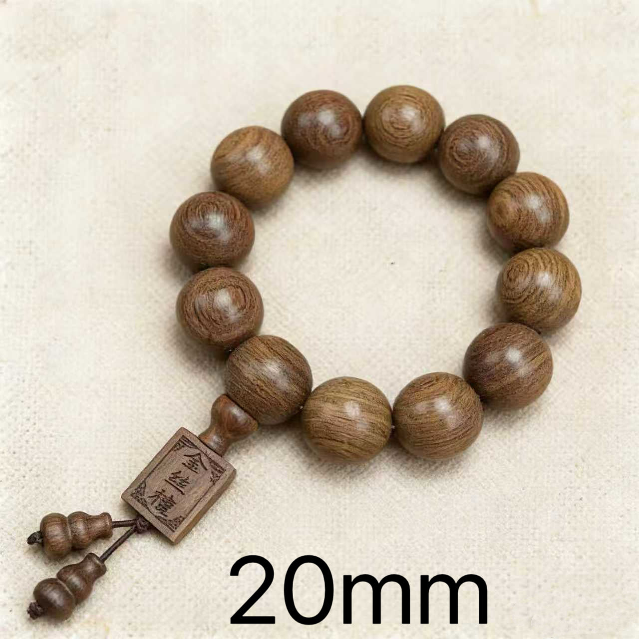 Grain Old Materials Gold Sandalwood Pcs Buddha Beads Unisex Style Bracelet