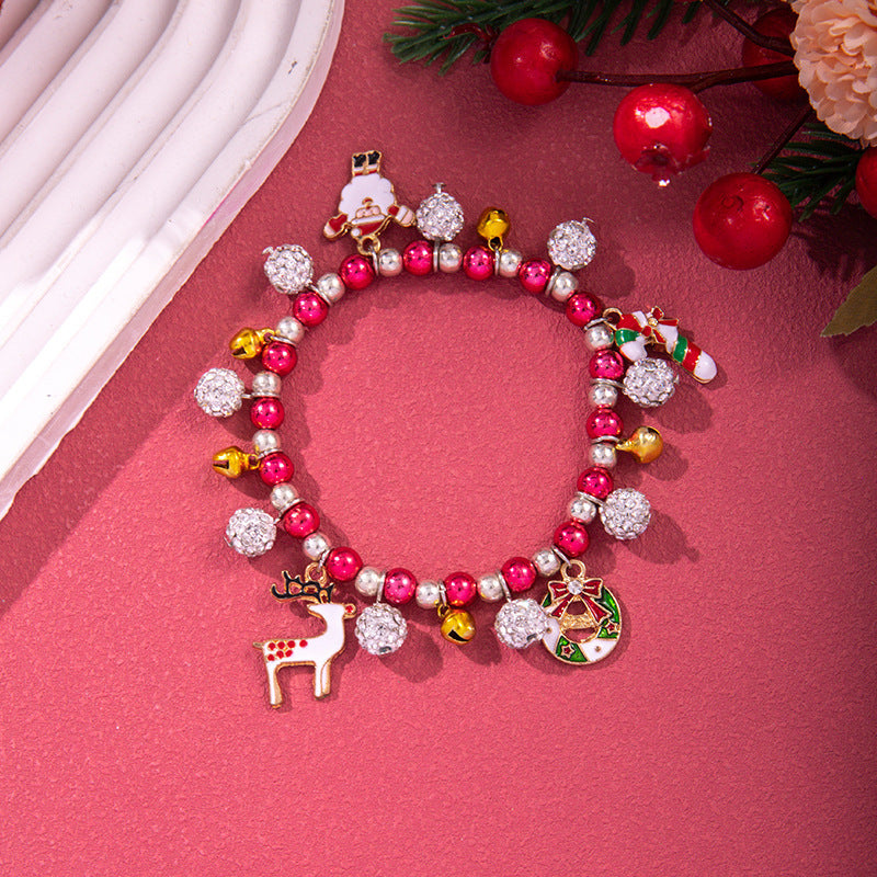 Clay Crystal Stacked Band Suit Santa Bracelets