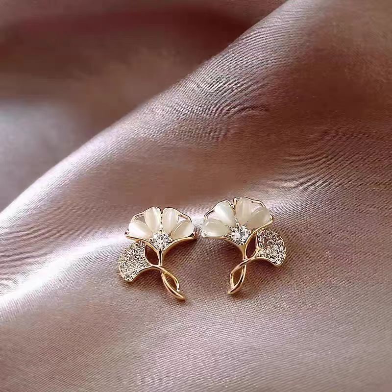 Dopamine Flower Suitable Small Female Purple Pink Earrings
