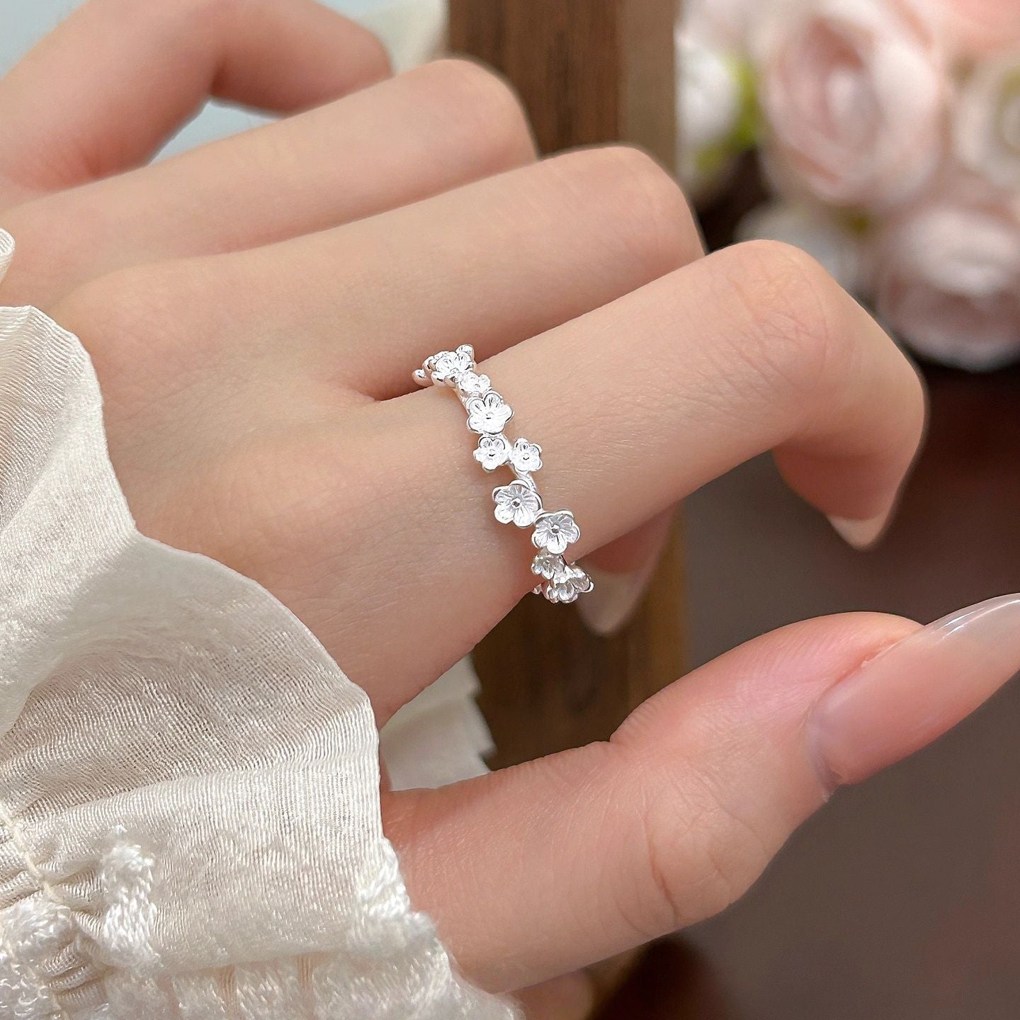 Design Light Luxury High Sense Forefinger Twin Ring