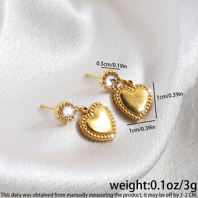 High-grade Fashionable Versatile Micro Diamond Butterfly Earrings