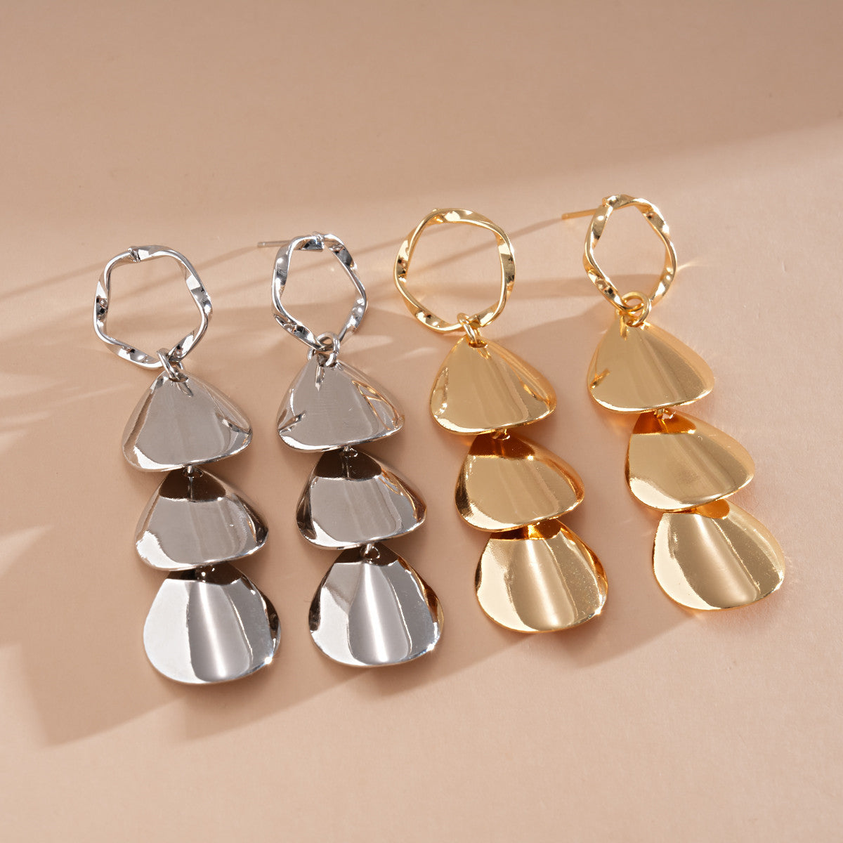 Landscape Round Tassel Sier Personalized Fashion Niche Earrings