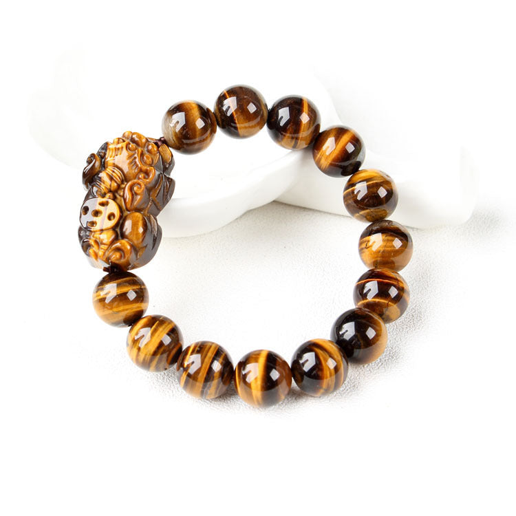 Women's & Men's Tiger's Eye Pi Plate Crafts Single Circle Life Minority Simple Bracelet